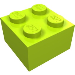 3003-34G Steen 2x2 lime gebruikt *1A053