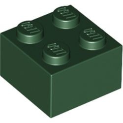 3003-80G Steen 2x2 groen, donker gebruikt *1A053