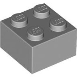 3003-86G Steen 2x2 grijs, licht (blauwachtig) gebruikt *1A051
