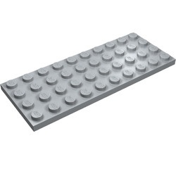 3030-86G Platte plaat 4x10 grijs, licht (blauwachtig) gebruikt *1A040