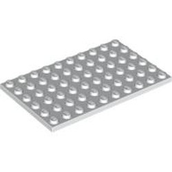 3033-1G Platte plaat 6x10 wit gebruikt *1A044