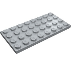 3035-86G Platte plaat 4x8 grijs, licht (blauwachtig) gebruikt *1A039