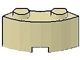 3063-2 Steen 2x2 gebogen (Macaroni) crème NIEUW *1B064