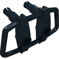 30632-11G Technic 6x4x3 Grill met twee pinnen en twee gaten zwart gebruikt *