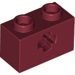 32064-59 Technic, steen 1x2 met asgat rood, donker NIEUW *1B013