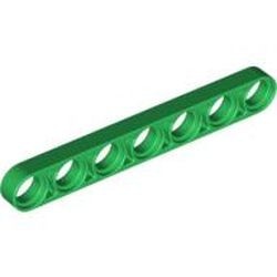 32065-6G Technic, Hefbalk 1x7 dun groen gebruikt *1D000