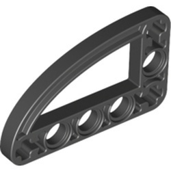 32250-11G Technic, Hefbalk 3x5 met kwart elipse (raam) zwart gebruikt *1D000