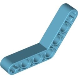 32348-156 Technic, Hefbalk 1x7 (4x4) gebogen dik blauw, middenazuur NIEUW *1D000