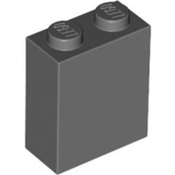 3245b-85 Steen 1x2x2 met ashouder binnen grijs, donker (blauwachtig) NIEUW *