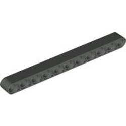 32525-10G Technic, Hefbalk 1x11 dik donker, grijs (klassiek) gebruikt *1D000