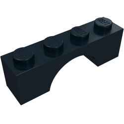 3659-11G Steen, boog 1x4x1 hoog zwart gebruikt *1D051