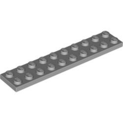 3832-86G Platte plaat 2x10 grijs, licht (blauwachtig) gebruikt *1A035