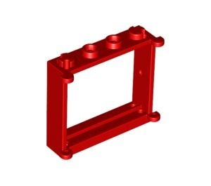 3853-5 Raam 1x4x3 te combineren met 2 panelen 3854, 2 luiken 3856 of glas 3855 rood NIEUW *5D0000