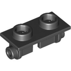 3938-11G Scharnier verticaal- topplaat 1x2 zwart gebruikt *1B313