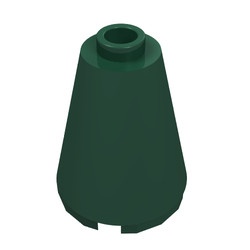 3942c-80 Kegel 2x2x2 volledig open nop groen, donker NIEUW *1B089