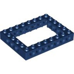 40345-63G Technic, steen 6x8 Open Center blauw, donker gebruikt *