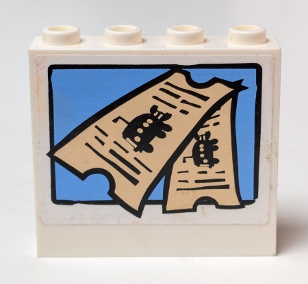 4215bpb32-1G Paneel 1x4x3 Kaartjes wit gebruikt *0D0000