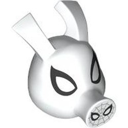 42346pb03-1 Hoofd varken met lange snuit en Spider-Man web motief wit NIEUW *0B0000