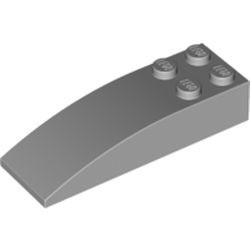 44126-86G Dakpan 6x2 gebogen met vier noppen grijs, licht (blauwachtig) gebruikt *1D036