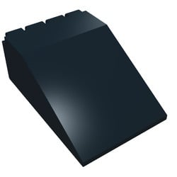 4474-11G Ruit 6x4x2 cockpit laag, scharnierend zwart gebruikt *1C009