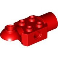 47452-5 Technic, steen 2x2 met gat en Rotation Joint Ball Half Horizontaal rood NIEUW *