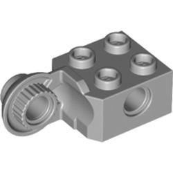 48171-86 Technic, steen 2x2 met gat en verticale rotatie halve bol grijs, licht (blauwachtig) NIEUW *