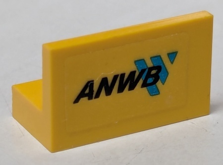 4865pb029-3G Paneel 1x2x1 ANWB (sticker) set 2140 geel gebruikt *0D0000