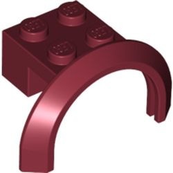 50745-59 Spatbord/sierboog 4 x 2 1/2 x 2 (HOGE boog) rood, donker NIEUW *1B019