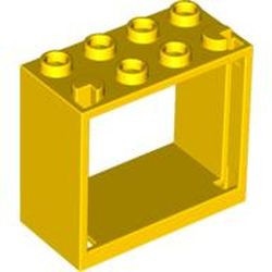 60598-3G Raam 2x4x3 Frame OPEN NOPPEN geel gebruikt *