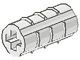 6538-1G Technic, As koppelaar ribbel breedterichting wit gebruikt *0L0000