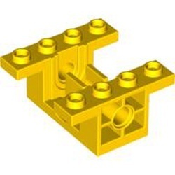 6585-3G Technic, Tandwielbox 4x4x1 2/3 (plat) geel gebruikt *0D000