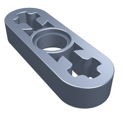6632-78G Technic, Hefbalk 1x3 dun blauw, metal gebruikt *1D000