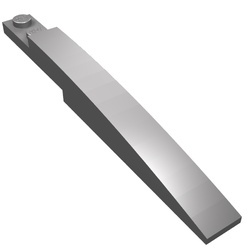 85970-95 Dakpan 10x1 gebogen met 2 noppen zilver, mat NIEUW *1B095