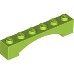 92950-34G Steen, boog 1x6x1 hoog VERHOOGDE BOOG lime gebruikt *1D049