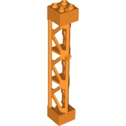 95347-4 Pilaar 2x2x10 TYPE 4 vakwerk driehoekig open alle zijden DRIE SECTIES oranje NIEUW *2B071