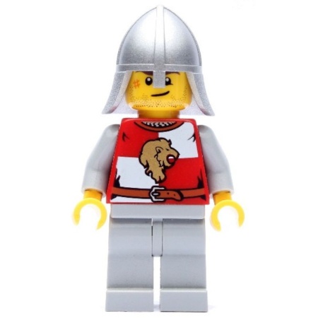 cas497G Kingdoms- leeuwenridder, helm met nekbescherming gebruikt *0M0000
