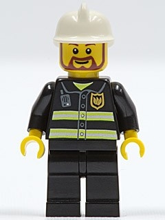 cty0055G Brandweerman met baard en snor gebruikt *0M0000