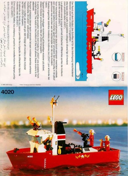 INS4020-G 4020 BOUWBESCHRIJVING- Brandweerboot gebruikt *LOC RB
