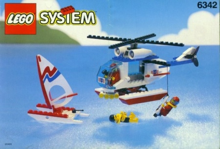 INS6342-G 6342 BOUWBESCHRIJVING- Beach Rescue Chopper gebruikt *LOC RBS