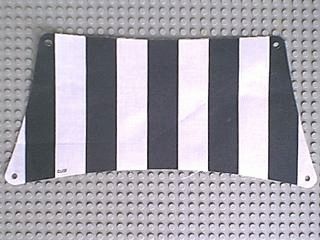 sailbb07-1G Zeil 30x15 Zwarte dikke strepen (Bodem) wit gebruikt *5D000
