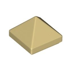 22388-2 DakNOK 45 graden PYRAMIDE 1x1 2/3 hoog top 4 zijdig crème NIEUW *1L190