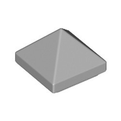 22388-86 DakNOK 45 graden PYRAMIDE 1x1 2/3 hoog top 4 zijdig grijs, licht (blauwachtig) NIEUW *1L190
