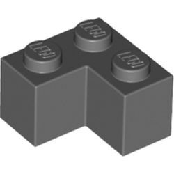 2357-85G Steen 2x2 hoek grijs, donker (blauwachtig) gebruikt *1A064
