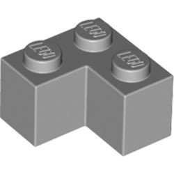 2357-86G Steen 2x2 hoek grijs, licht (blauwachtig) gebruikt *1A064