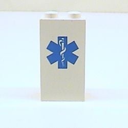 2362pb02-1G Paneel 1x2x3 EMT medisch embleem wit gebruikt *0D0000
