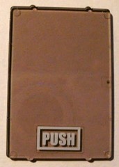 2494pb16-13G Glas for raam 1x4x5 "PUSH" transparant zwart gebruikt *0B000
