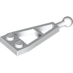 2508-1G Platte plaat 1x2 met trekhaak (lang) wit gebruikt *1L327