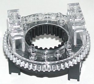 2856c02-11G Technic Draaischijf type 1 Zwarte boven transpante top zwart gebruikt *5D000