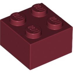 3003-59G Steen 2x2 rood, donker gebruikt *1A053
