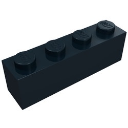 3010-11G Steen 1x4 zwart gebruikt *1A019